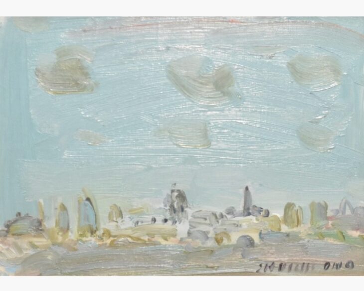☆小野州一☆「富良野風景」水彩画　色紙135X120ｍｍ　新品額！ 6805cb5b642aa4b8439ffe283f824f