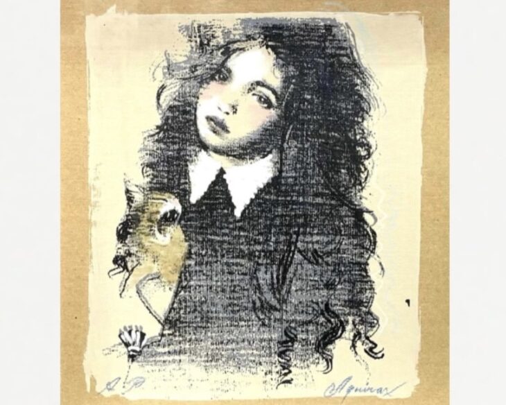 宇野亜喜良 手彩色 版画