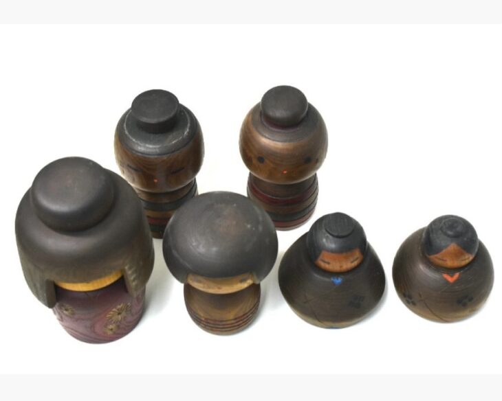 山中三平 創作こけし 真作 6点 ｜骨董品買取 緑和堂