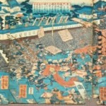 歌川芳虎『天文十六年越後国府内城主長尾弾正左エ門晴景屋形上杉の命をそむき居城に籠る主命に依る長尾喜平長尾喜平次景虎攻る』