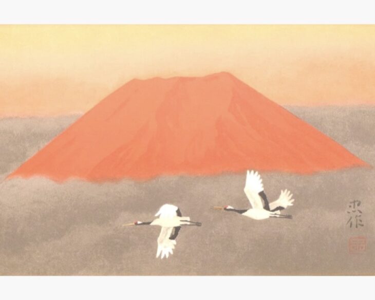 大山忠作　文化勲章受章者　海の風景画　額入り　書画、骨董品、美術品 大山 忠作 「日月春秋 洋上月」 Chusaku Oyama - 創業36年 美術
