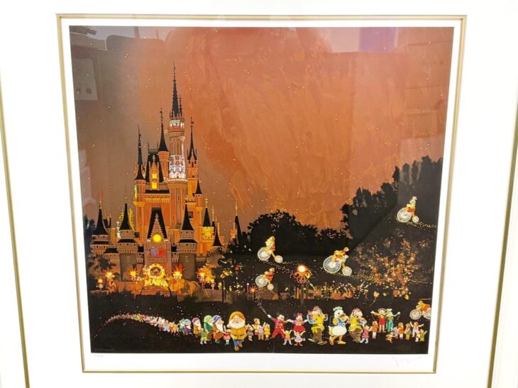 ヒロ様向け 絵画　カラー銅版画　額装品 ヒロ・ヤマガタ 『ブラウン・キャッスル』 ｜骨董品買取 緑和堂