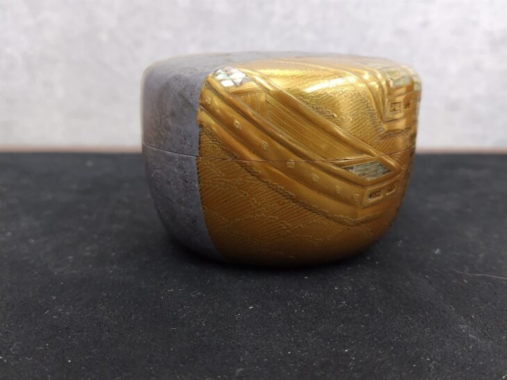 新家新斎 『波車蒔絵 平棗』 鵬雲斎書付 ｜骨董品買取 緑和堂