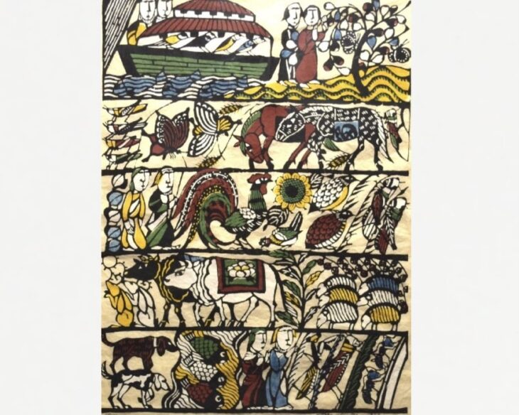 渡辺禎雄 木版画 『ノア』 ｜骨董品買取 緑和堂