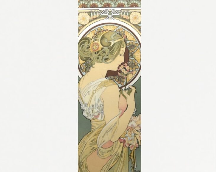 アルフォンスミュシャ アルフォンス・ミュシャ 『桜草 1899』 ｜骨董品買取 緑和堂