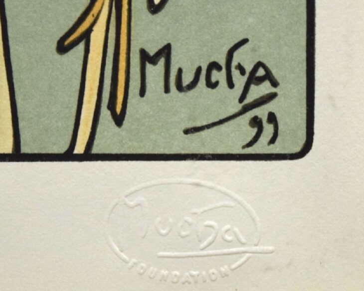 アルフォンス・ミュシャ 『桜草 1899』 ｜骨董品買取 緑和堂