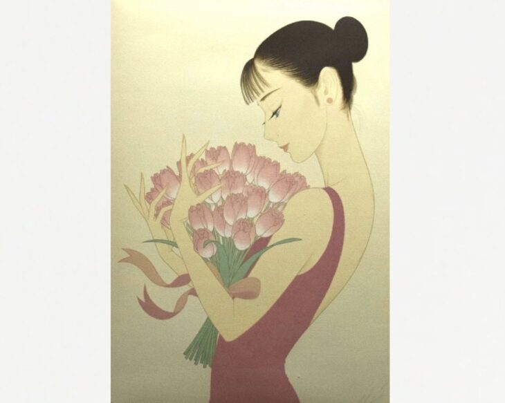 【希少品】鶴田一郎　美人画　絵画　日本女性　額入り　年代物　保管品　骨董 Yahoo!オークション - 「鶴田一郎」版画 (美術品) の落札相場・落札価格
