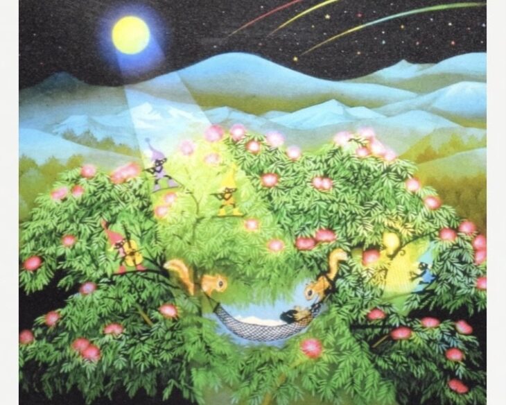 藤城清治 ねむの木の子守歌 オリジナル限定版美術品 版画 藤城清治 『ねむの木の子守歌』 ｜骨董品買取 緑和堂