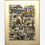渡辺禎雄 木版画 『ノア』