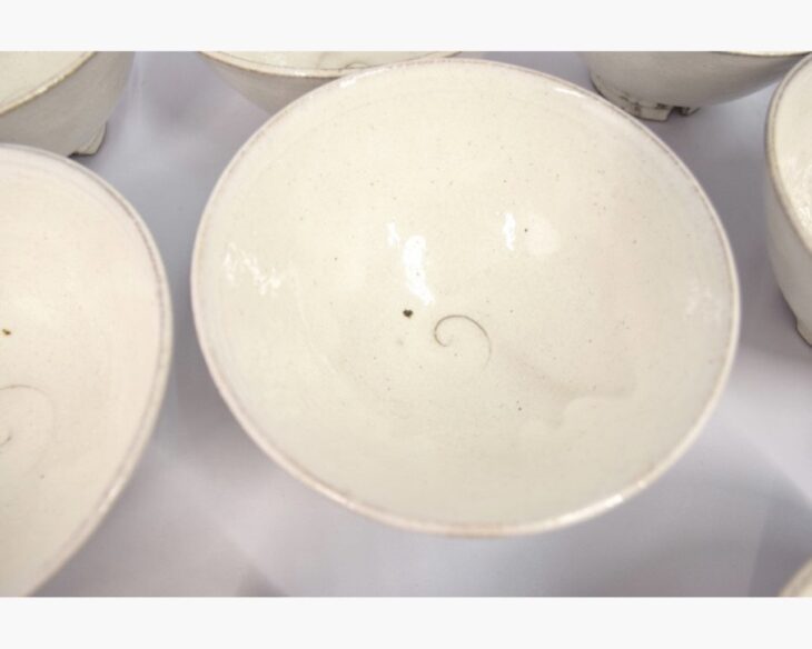 中国磁器 茶碗 セット 骨董 黄の瀬窯 『古萩数茶碗 』20客 |骨董品買取 緑和堂