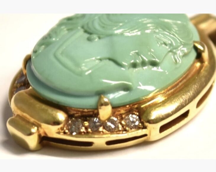 K18 カメオ ペンダントトップ ｜骨董品買取 緑和堂