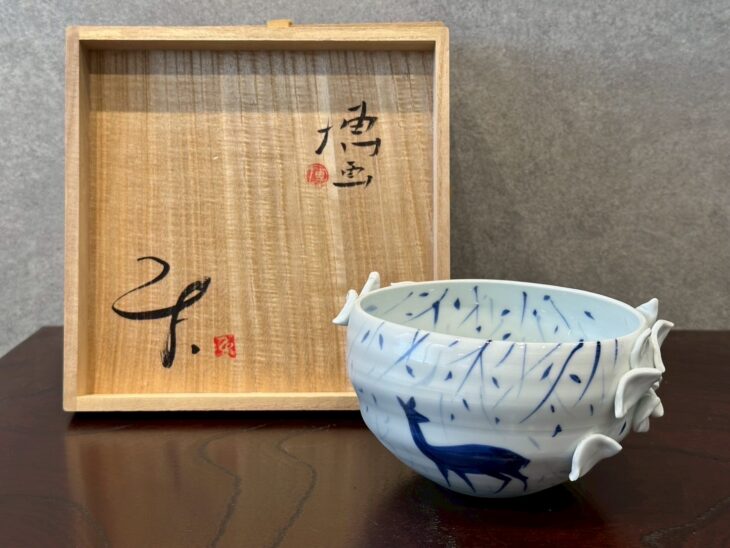 中国　染付動物絵柄　碗 中国 染付動物絵柄 碗 中国染付動物絵柄碗