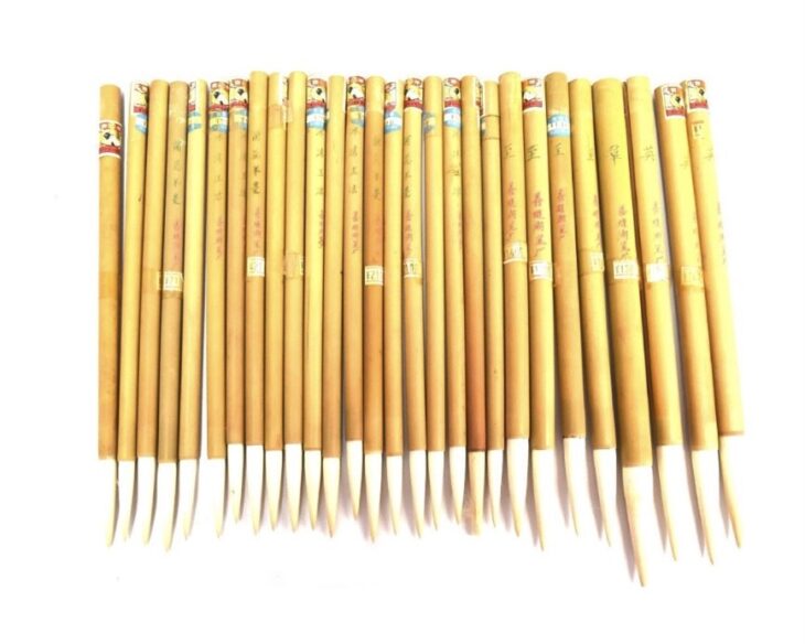 湖州市善璉筆廠　ソロ竹　氣壮山河　雙羊　書　送料込み250708 湖州市善璉筆廠 ソロ竹 氣壮山河 雙羊 書 送料込み