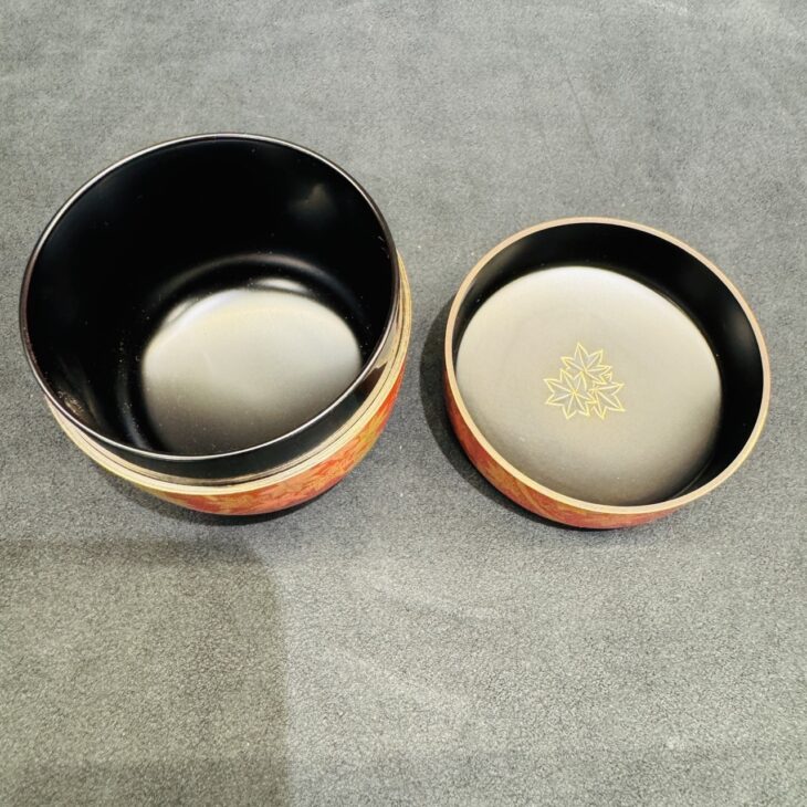 前史雄 『沈金紅葉文 棗』 ｜骨董品買取 緑和堂