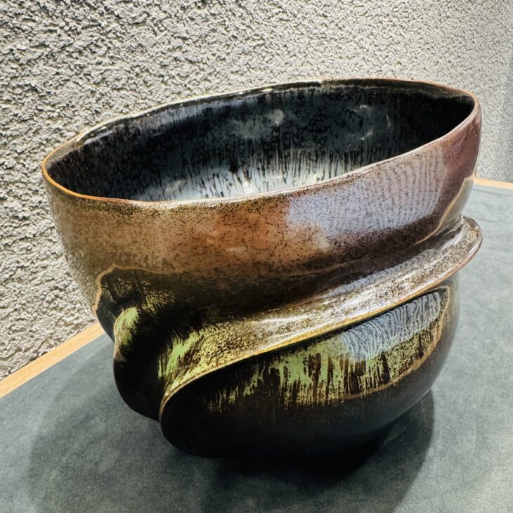 青木龍山　天目　花瓶　高10.8cm　花器　一輪挿し　細口　陶製　茶道具　華道具 9ca4572b5cccf9b199007b5dba8cfa