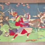 月岡芳年『薩州鹿児嶋征討記之内賊徒之女隊勇戦之図』