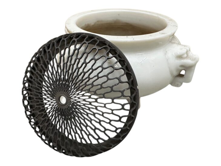 白磁 銀火屋 香炉 ｜骨董品買取 緑和堂