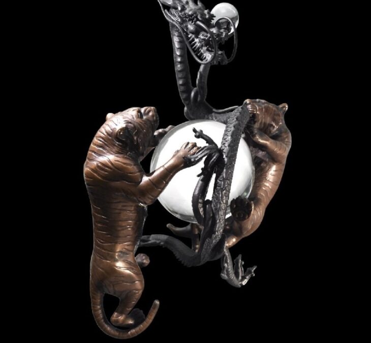 大峰 『青銅製 白虎青龍』 ｜骨董品買取 緑和堂