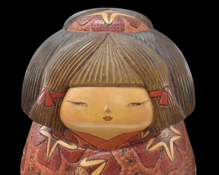 田中暢枝 『天神童女』 こけし ｜骨董品買取 緑和堂