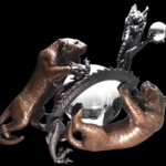 大峰 『青銅製 白虎青龍』