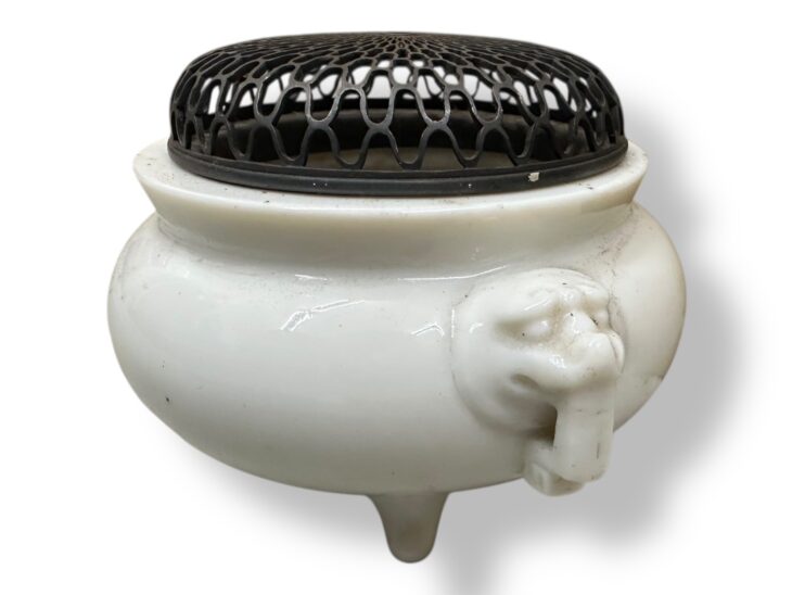 白磁 銀火屋 香炉 ｜骨董品買取 緑和堂