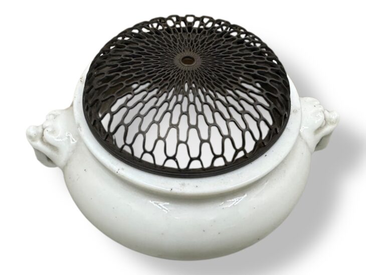 白磁 銀火屋 香炉 ｜骨董品買取 緑和堂