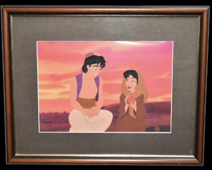 ウォルト・ディズニー『アラジン/サンセット・ロマンス』 セル画