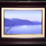 大城 真人『湖 早朝』