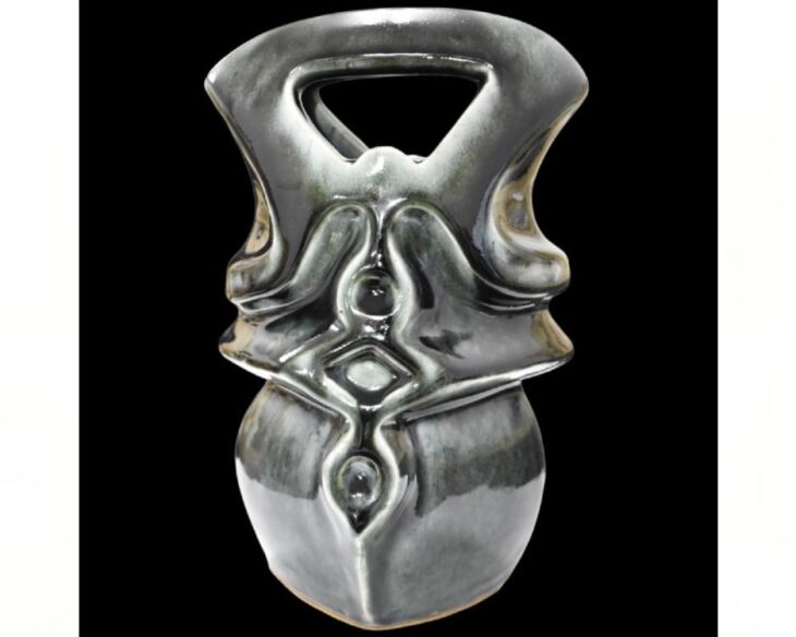 河井創太 『呉須扁壷』 ｜骨董品買取 緑和堂