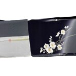 丹後ちりめん 花柄刺繍 付け下げ