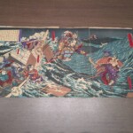 月岡芳年『大日本外史 義経八艘飛』
