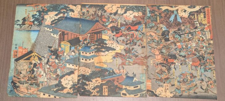 歌川芳員 『一ノ谷鵯越阪落之図』