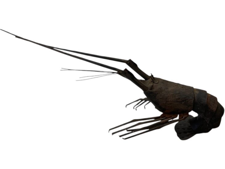 【明珍　伊勢海老　鉄製　自在置物】 明珍 『伊勢海老 自在置物』 ｜骨董品買取 緑和堂