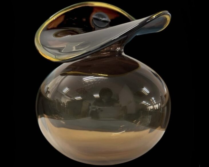 益田芳徳 『硝子花入』 ｜骨董品買取 緑和堂