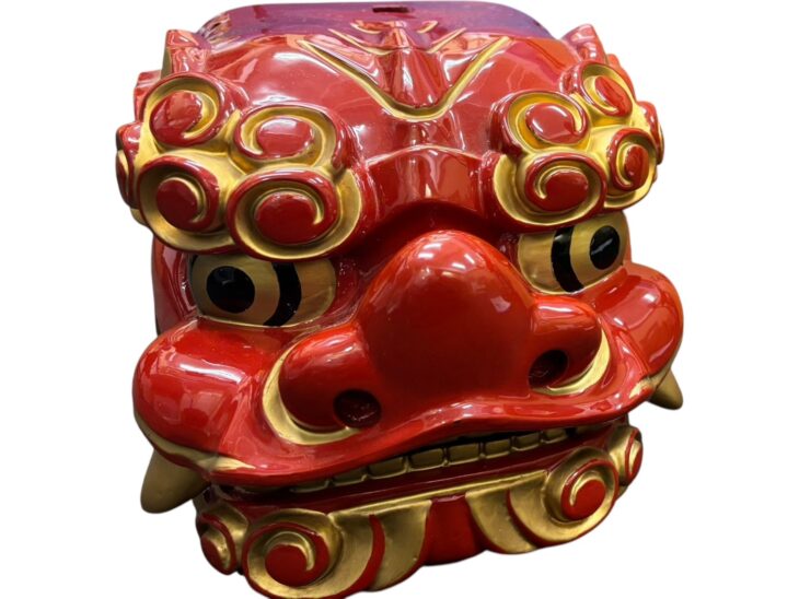 珍品　魚沼市旧家蔵出し品　極彩色　獅子頭　江戸期　時代保証 Yahoo!オークション 獅子』狛 県重要無形文化財『備前 森陶岳 初代 - 工芸品
