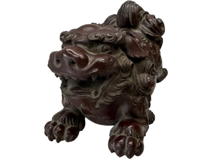能川吉金楼 『獅子置物』 ｜骨董品買取 緑和堂