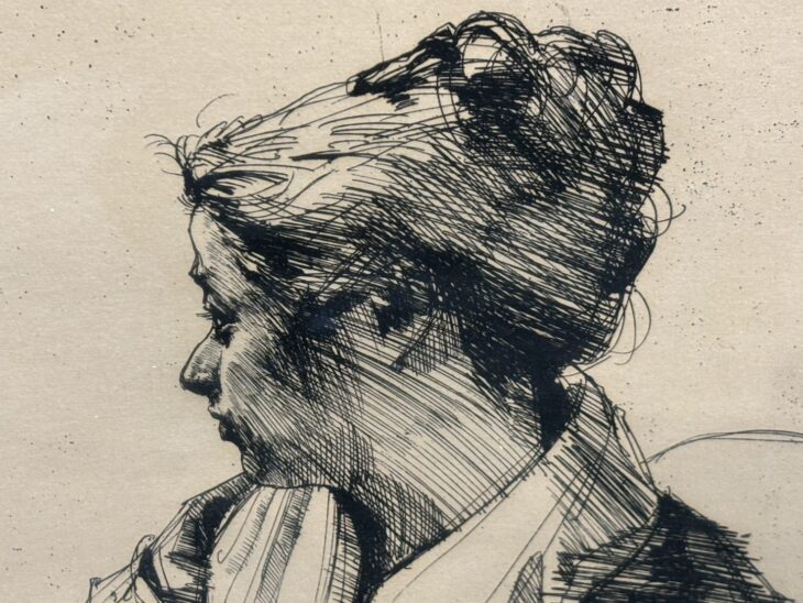 小磯良平 『白川女』 ｜骨董品買取 緑和堂