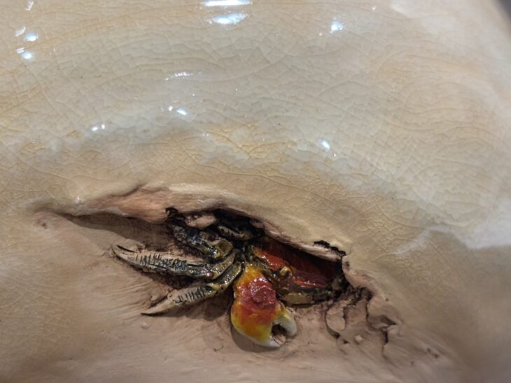 佐々木二六 『蟹彫刻 抹茶碗』 ｜骨董品買取 緑和堂