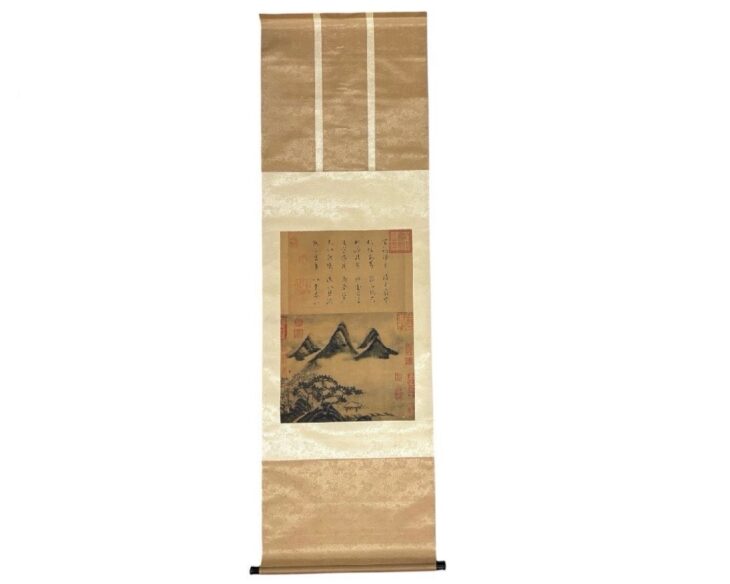 二玄社製作 馬遠「山徑春行図」 一幅 原寸再現品 中国美術 宋 馬遠