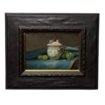 北 浩二 『花柄のミルクピッチャーと葡萄』