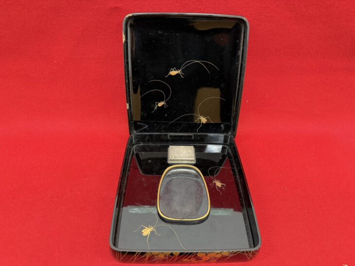 輪島塗 萩蒔絵光琳形 硯箱 ｜骨董品買取 緑和堂