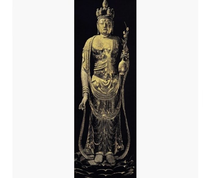西陣美術織 国宝 聖林寺国宝十一面観音 掛軸 ｜骨董品買取 緑和堂