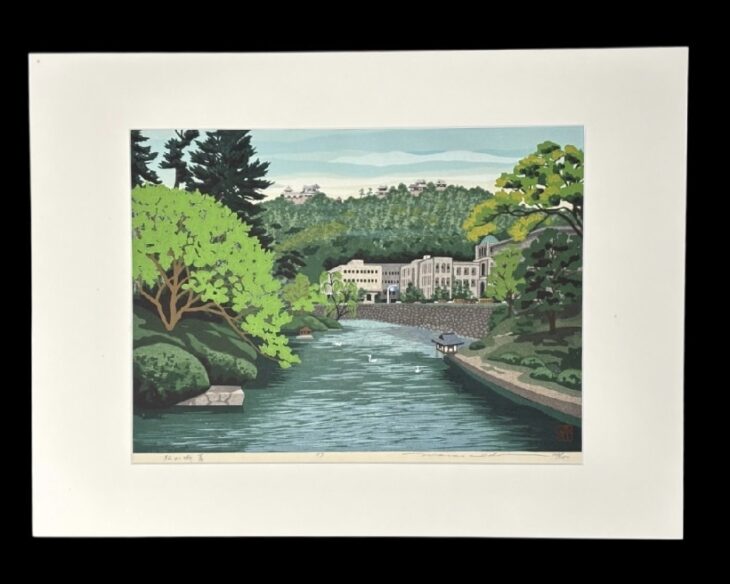 ・井堂　雅夫・版画　松山城　春 井堂 雅夫・版画 松山城 春 楽天市場】井堂雅夫木版画”桜” 10P01Oct16