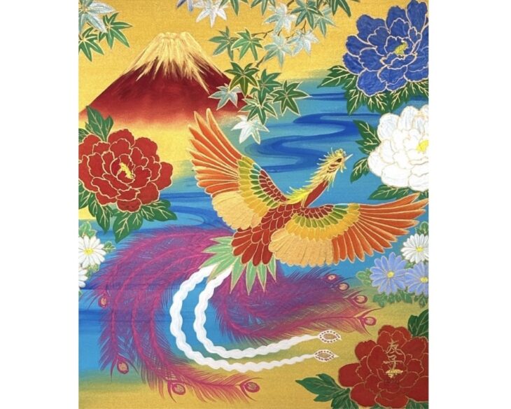 あいはら 友子 『赤富士に鳳凰』 ｜骨董品買取 緑和堂