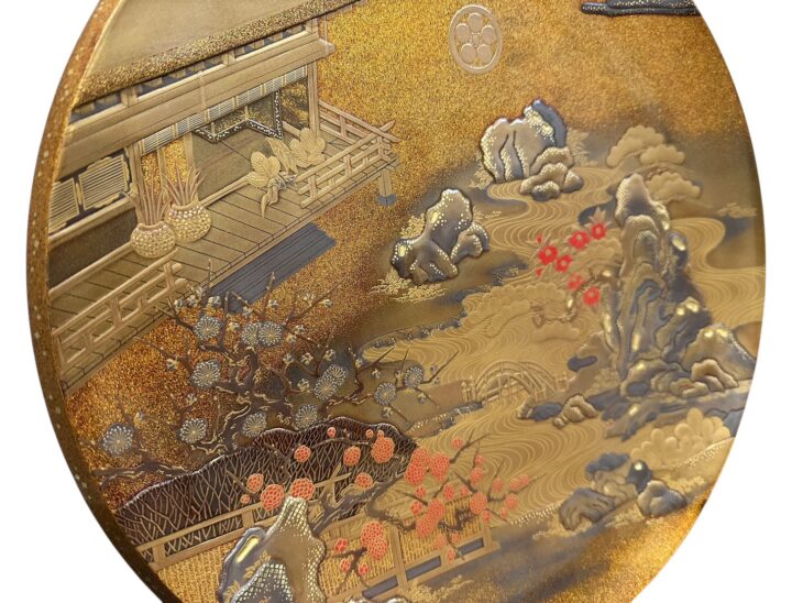 紫香（谷内 一則） 『輪島塗 初音の図 飾皿』 ｜骨董品買取 緑和堂