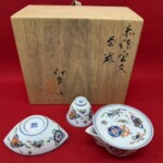 四代 三浦竹泉 『赤絵寶尽 茶器』