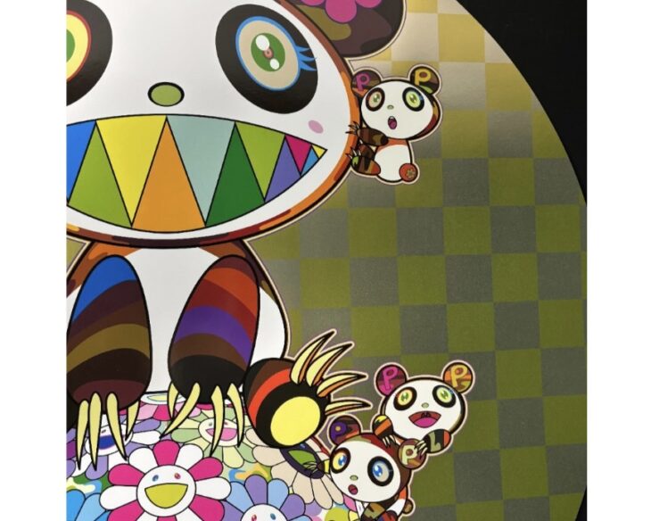 村上 隆 『パンダと子パンダとお花ボール』 ｜骨董品買取 緑和堂