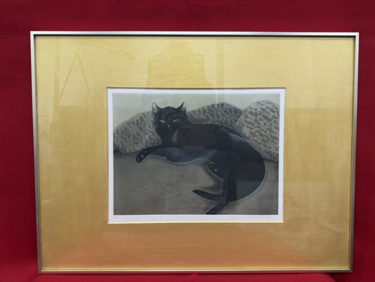 小林ドンゲ 『黒き猫』 ｜骨董品買取 緑和堂