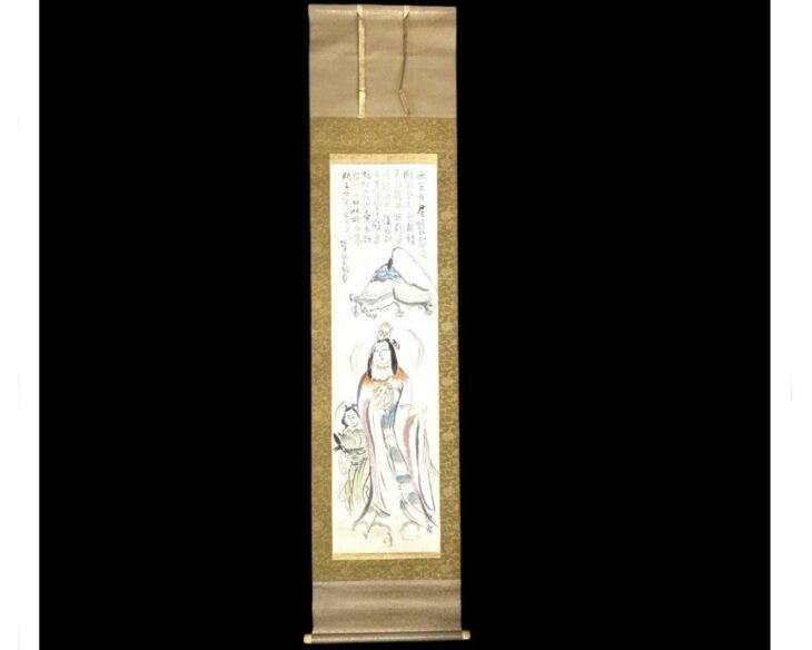 冨田 渓仙『掛軸 西王母』 ｜骨董品買取 緑和堂