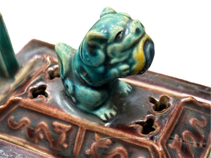 偕楽園香炉　獅子　MA579 偕楽園 『玉獅子香炉』 ｜骨董品買取 緑和堂